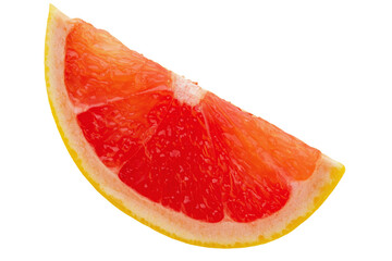 Pink ripe grapefruit on white isolated background.