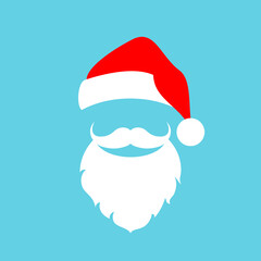 Santa Claus Christmas costume vector icon