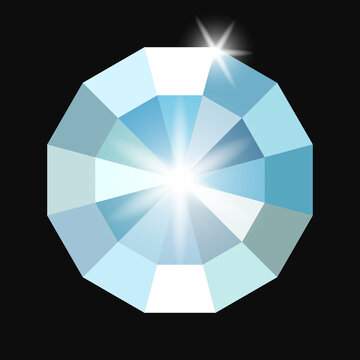 Shining diamond vector icon