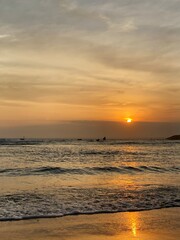 sunset over the sea