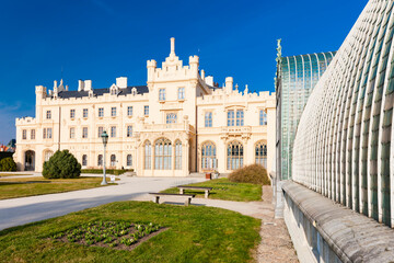 Lednice Castle in Southern Moravia, Unesco site, Czech Republic