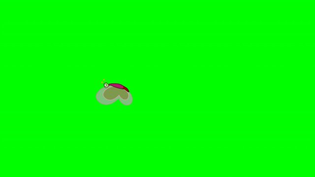 Flying butterfly animation. Flapping wing butter fly flying in line. Transparent wing cartoon character. Flying insects, zig zag. Curved route. Outdoor, clear, green screen background. 4K video clip