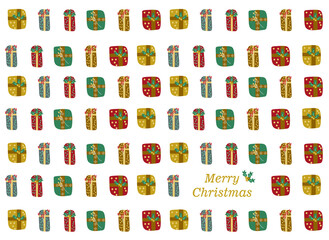 Christmas presents, vector illustration of Christmas card