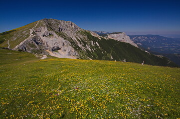 Fototapeta na wymiar Mountain Predigtstuhl on the Rax,Austria,Europe 