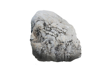 Gray Marble Stone for Outdoor Garden Decoration isolated on white background.