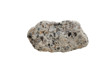 raw of granite igneous rock  isolated on a white background. 