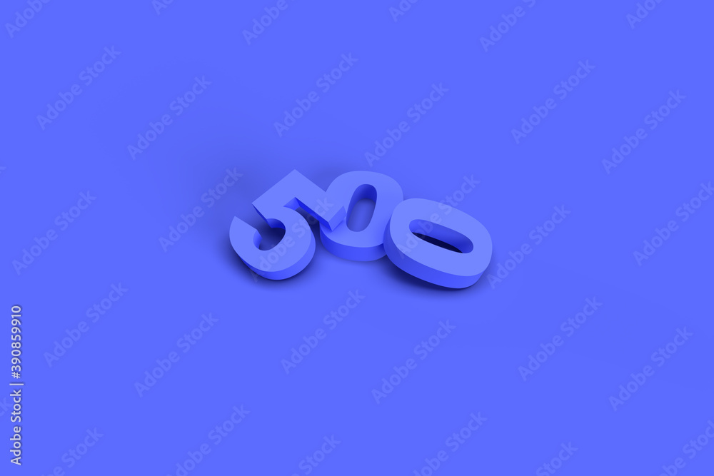 Wall mural http 500 internal server error server error response code banner. 3d illustration.