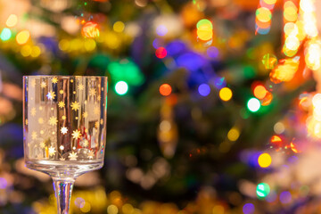 modern christmas decoration with christmas tree
