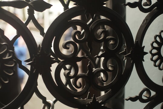 Metal Gates Are Decorated With Forged Elements