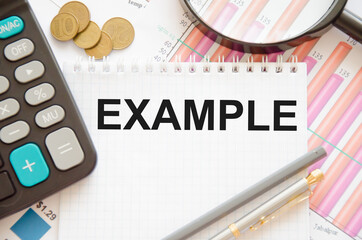 example of a word written on blockton and financial statements. Educational marketing or...