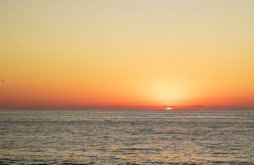A beautiful sunset on the mexican pacific coast of nayarit