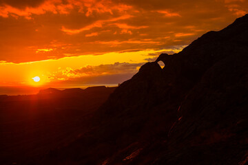 Sunset in the mountains