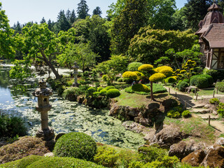 jardin japonais à Maulévrier en Maine-et-Loire en France