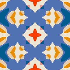 Pattern mosaic kaleidoscopic seamless generated texture, ornament, fragile, fractal, material, abstract render background