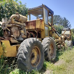 old rusty tractor