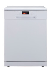 Dishwasher on white background . front view