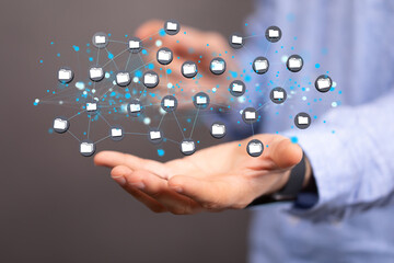 data network 3d digital info