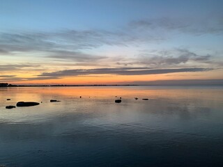 sunset over the sea