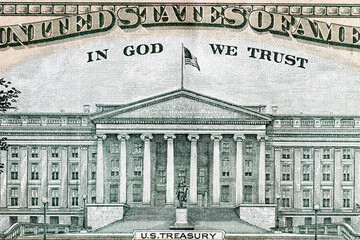 reverse American dollars of paper money