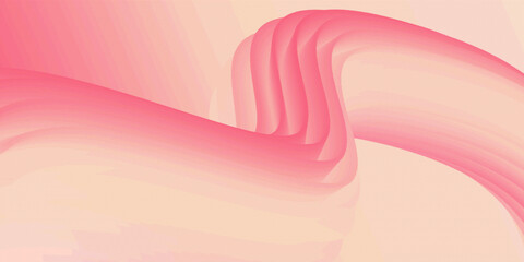 Soft pink wavy surface. Minimalistic design. Vector 3d illustration. Abstract background. Multi-colored gradient substance. Modern cover template, eps