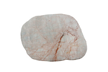 Marble slab for outdoor garden decoration isolated on white background.