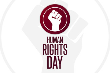 Human Rights Day. December 10. Holiday concept. Template for background, banner, card, poster with text inscription. Vector EPS10 illustration.