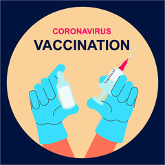 coronavirus vaccine complete development. end of novel corona virus. 2019-ncov vaccine medicine. corona virus injection syringe. fight against coronavirus.