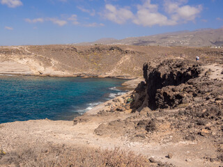 Dry and barren land at La Caleta national park, La Caleta, Teneriffe, Canary Islands, Spain