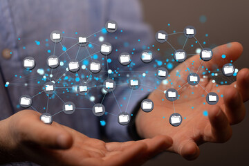 data network 3d digital info