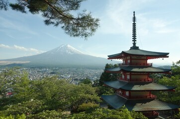 A beautiful view from Fuji Mountain in Japan