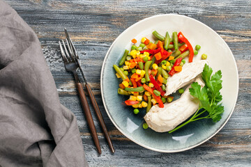 Chicken fillet with vegetables