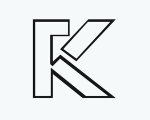 initial k logo letter designs