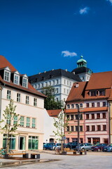 Naklejka premium weißenfels, deutschland - altstadt mit schloss