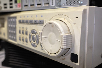 Jog dial and selection knobs vintage CCTV camera recorder