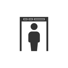 Security gate icon isolated on white background. Detector symbol modern, simple, vector, icon for website design, mobile app, ui. Vector Illustration