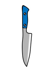 Hand drawn vector illustration of knife. Doodle style.