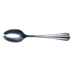 Tea spoon empty on white background isolation, top view