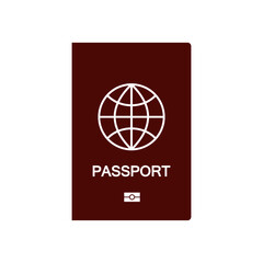 Passport wrapper isolated on a white background. Universal vector illustration