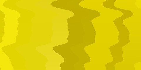 Light Yellow vector background with curved lines.