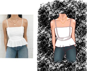 back of a woman in a dress