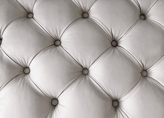Background, texture of white-gray leather upholstery for furniture.  Furniture design.  Natural upholstery, elegant classic interior.  Close up, copy space.