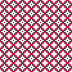 Fototapeta premium Abstract Cross Pattern Dots Logo generative computational art illustration