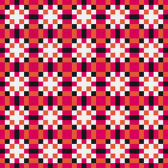 Fototapeta premium Abstract Cross Pattern Dots Logo generative computational art illustration