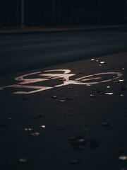 Oznaczenie ścieżki rowerowej © Adam