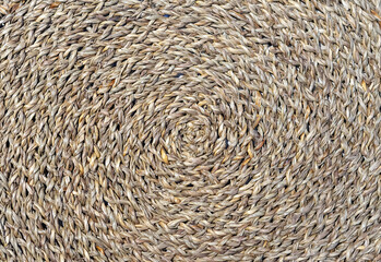 Wicker texture. Background of reed weaving. Rough weaving from straw.