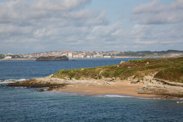 Santander and Santa Marina Island from Loredo Cliff; Cantabria