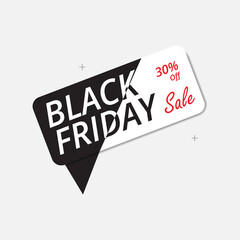 Obraz premium Black friday sale with discount 30%. Sale poster of black friday for social media
