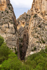 Gorge Along Vallore River in Teruel, Spain