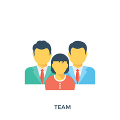 Fototapeta premium Team vector illustration, diverse people 