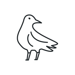 crow bird icon vector illustration